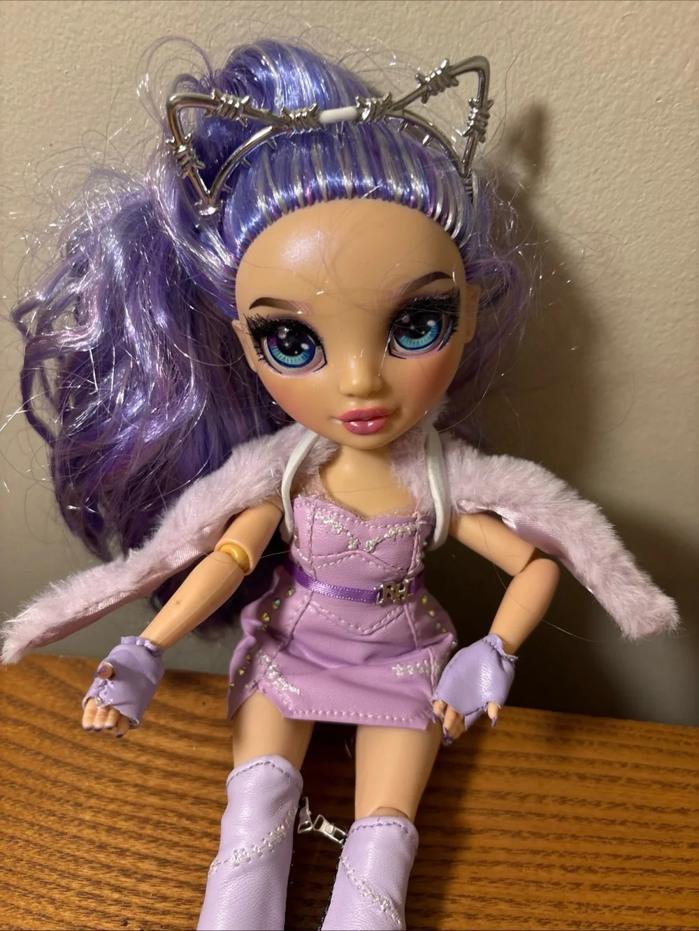 Purple Fashion Doll with Lilac Outfit and Accessories rainbow princess